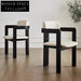 Modern Chinese Solid Wood Dining Chair with Armrests, Upholstered Velvet Backrest