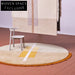 Modern Circular Area Rug, Hand-Tufted Polyester, Luxury Living Room Carpet