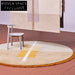 Modern Circular Area Rug, Hand-Tufted Polyester, Luxury Living Room Carpet