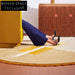 Modern Circular Area Rug, Hand-Tufted Polyester, Luxury Living Room Carpet