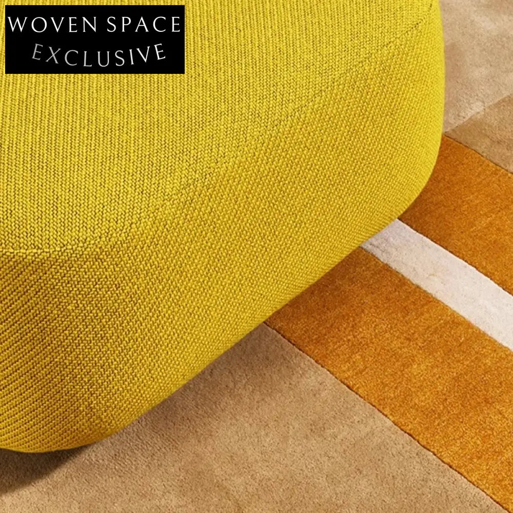 Modern Circular Area Rug, Hand-Tufted Polyester, Luxury Living Room Carpet