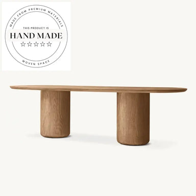 Modern Ciro Rectangular Solid Wood 6 Seater Dining Table