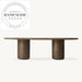 Modern Ciro Rectangular Solid Wood 6 Seater Dining Table