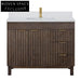 Modern Classic 42-Inch Antique Brown Wood Bathroom Vanity with Ample Storage