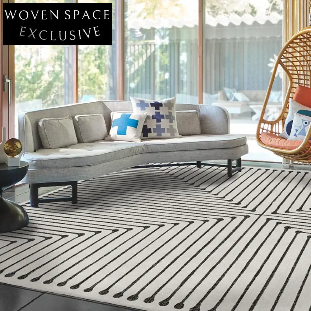 Modern Classic Hand-Tufted Polyester Area Rug for Living Room Bedroom Decor