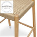 Modern Classic Outdoor Dining Woven Rattan Bar Stool Solid Wood Chair