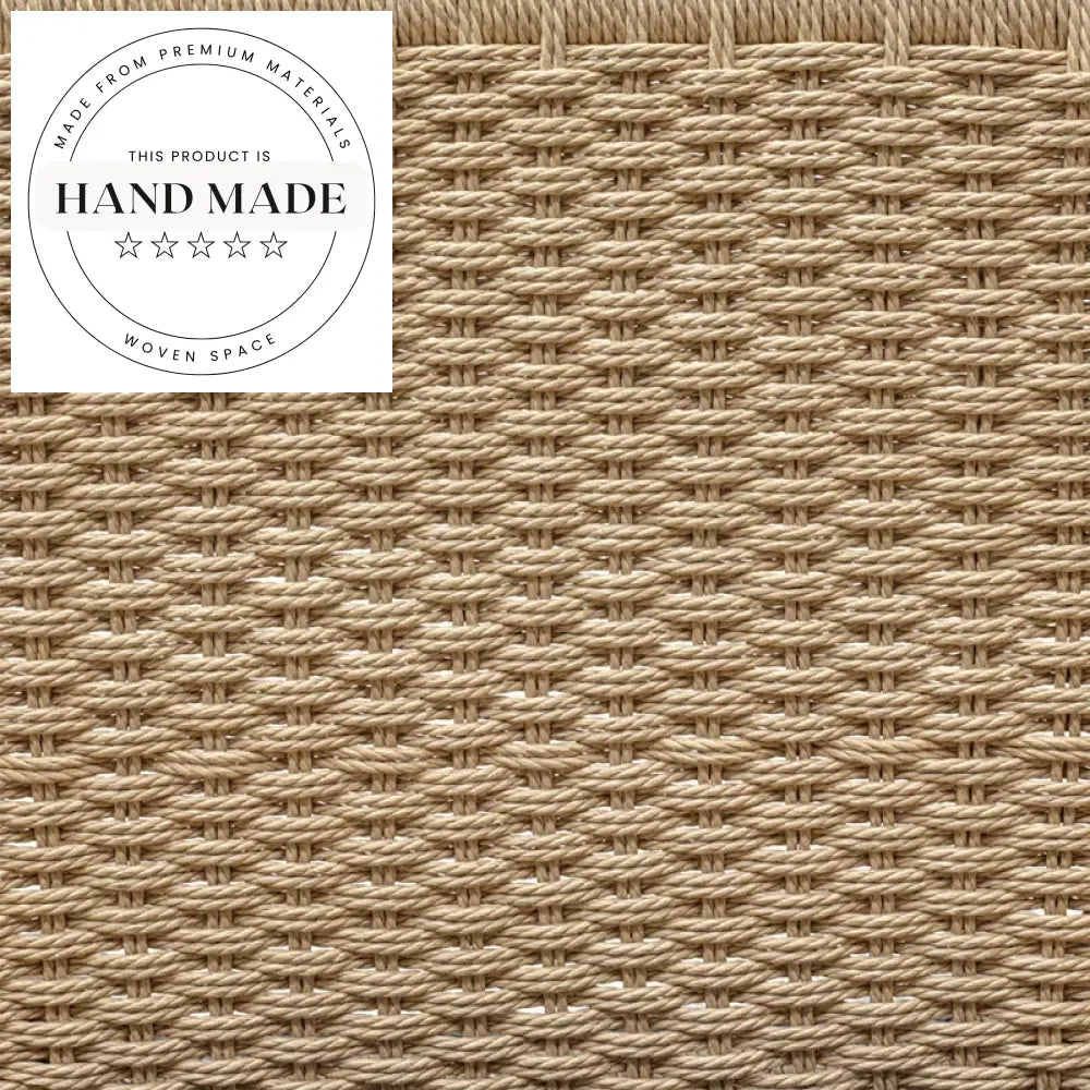 Modern Classic Outdoor Dining Woven Rattan Bar Stool Solid Wood Chair