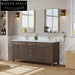 Modern Classic Solid Wood Double Sink Bathroom Vanity Cabinet with Storage