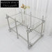Modern Clear Acrylic Console Table with Stainless Steel Base, Entryway Table