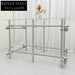 Modern Clear Acrylic Console Table with Stainless Steel Base, Entryway Table