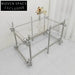 Modern Clear Acrylic Console Table with Stainless Steel Base, Entryway Table