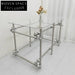 Modern Clear Acrylic Console Table with Stainless Steel Base, Entryway Table