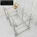Modern Clear Acrylic Console Table with Stainless Steel Base, Entryway Table