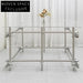 Modern Clear Acrylic Console Table with Stainless Steel Base, Entryway Table