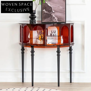 Modern Clear Acrylic Cube Console Table for Living Room Entryway