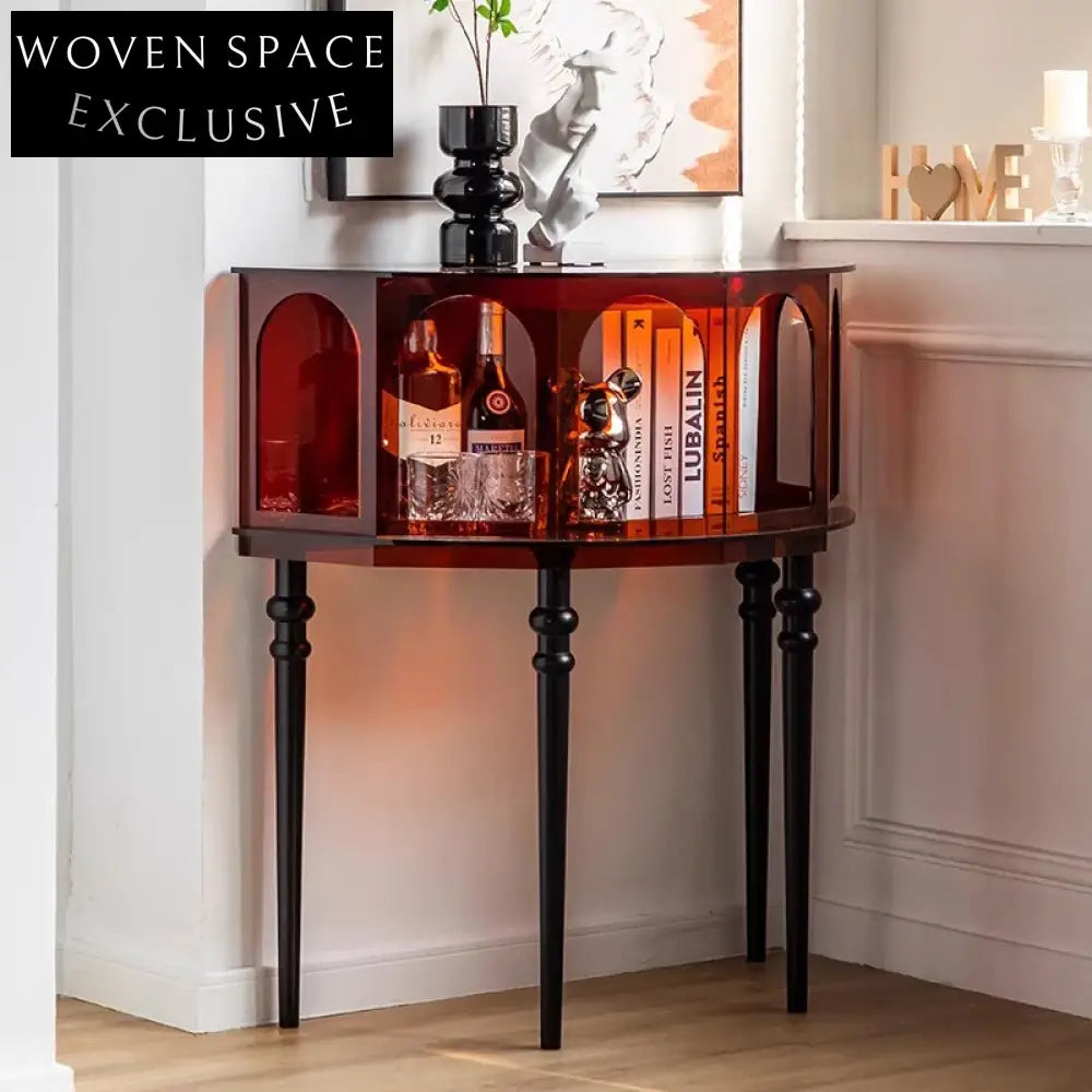 Modern Clear Acrylic Cube Console Table for Living Room Entryway