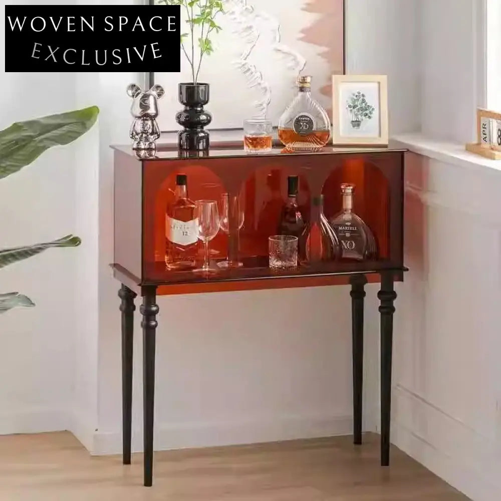Modern Clear Acrylic Cube Console Table for Living Room Entryway