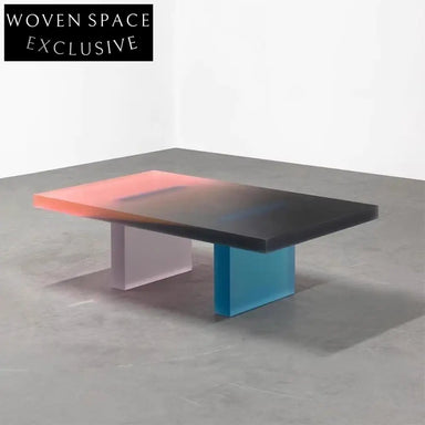 Modern Clear Acrylic Rectangle Coffee Table for Living Room Decor Centerpiece