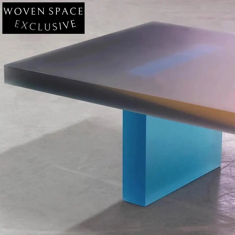 Modern Clear Acrylic Rectangle Coffee Table for Living Room Decor Centerpiece