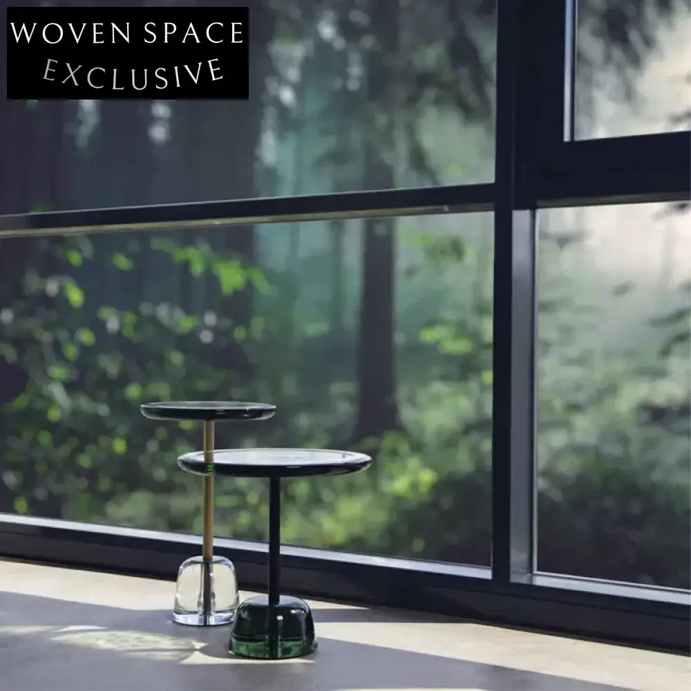 Modern Clear Acrylic Round Coffee Table, Elegant Living Room Side Table