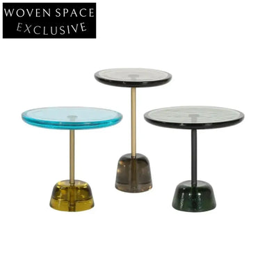 Modern Clear Acrylic Round Coffee Table, Elegant Living Room Side Table