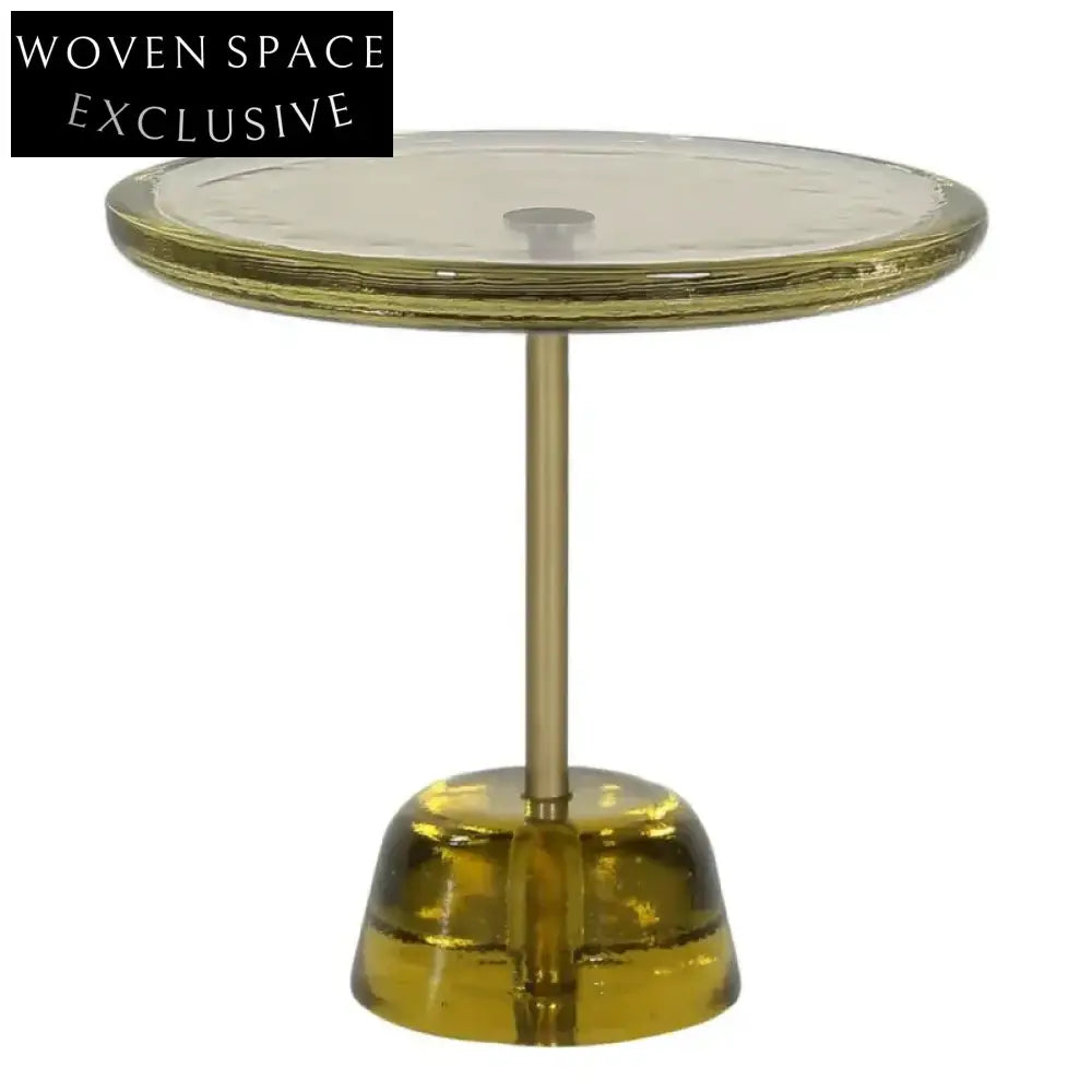 Modern Clear Acrylic Round Coffee Table, Elegant Living Room Side Table