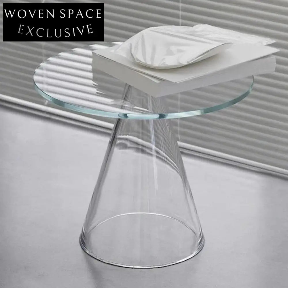 Modern Clear Acrylic Round Side Coffee Table