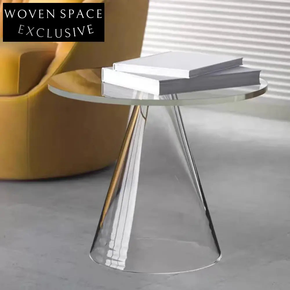 Modern Clear Acrylic Round Side Coffee Table