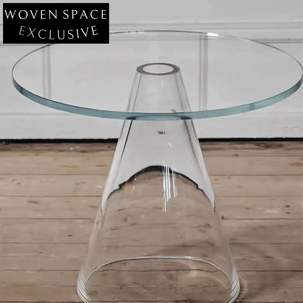 Modern Clear Acrylic Round Side Coffee Table