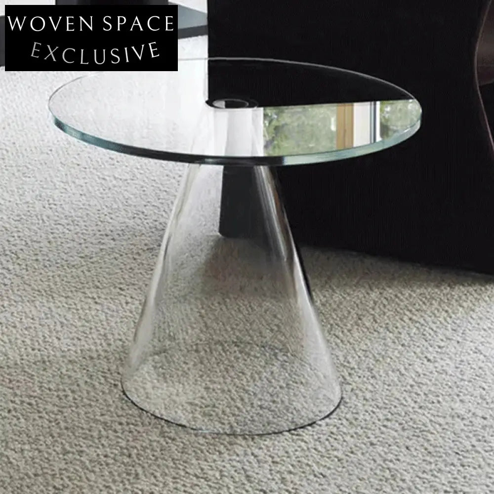 Modern Clear Acrylic Round Side Coffee Table