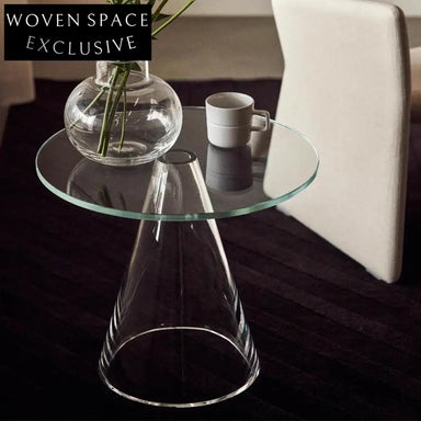 Modern Clear Acrylic Round Side Coffee Table