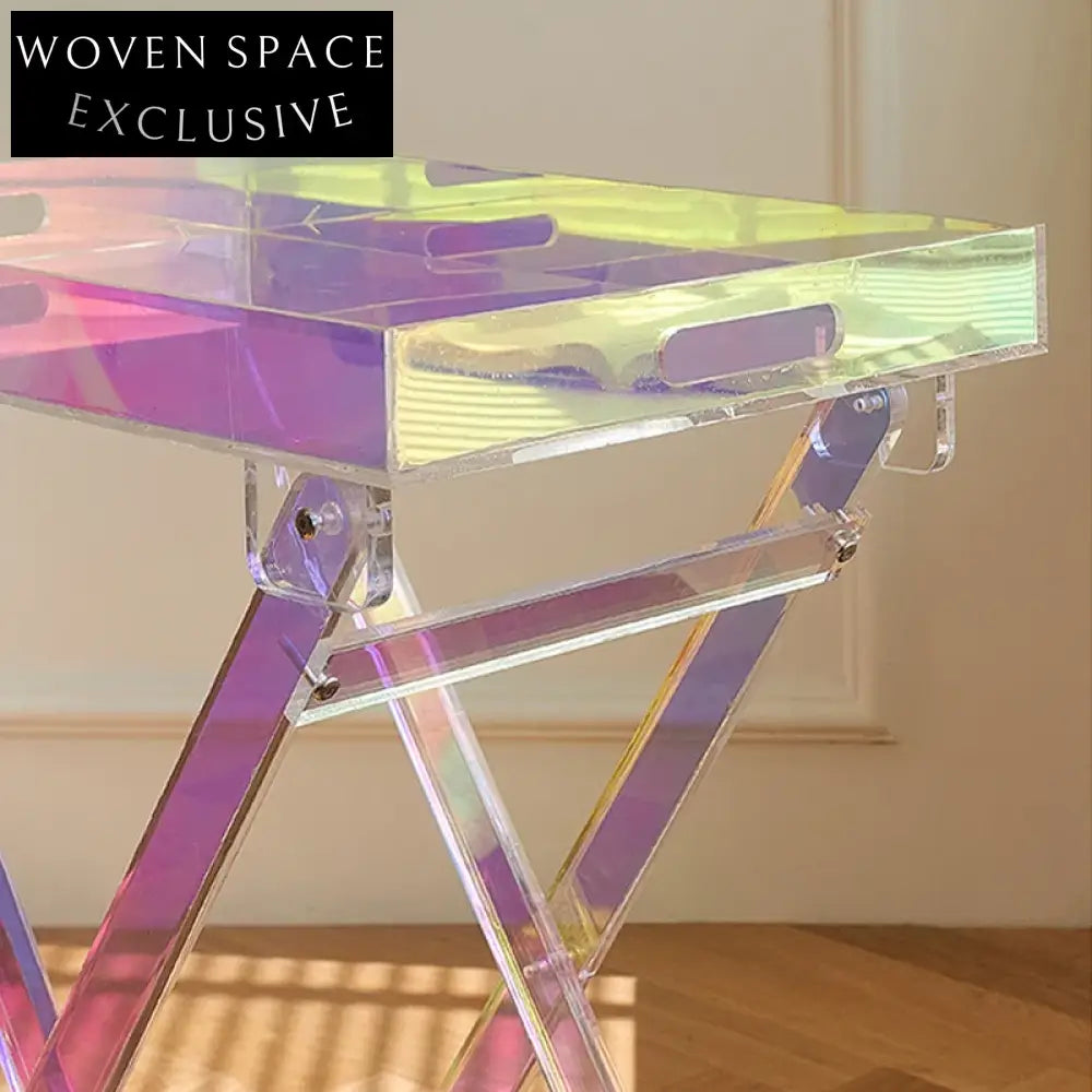 Modern Clear Acrylic Sofa Side Table | Transparent End Table