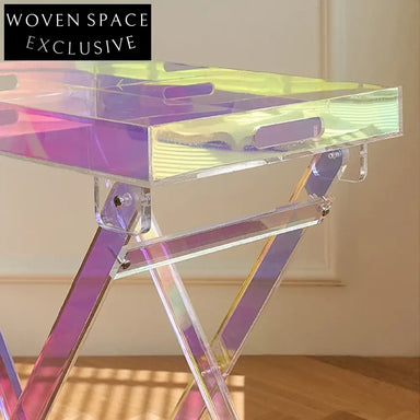 Modern Clear Acrylic Sofa Side Table | Transparent End Table