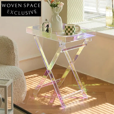 Modern Clear Acrylic Sofa Side Table | Transparent End Table