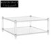 Modern Clear Acrylic Square Coffee Table – Elegant Living Room Centerpiece