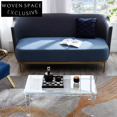 Modern Clear Acrylic Square Coffee Table for Living Rooms and Hotels