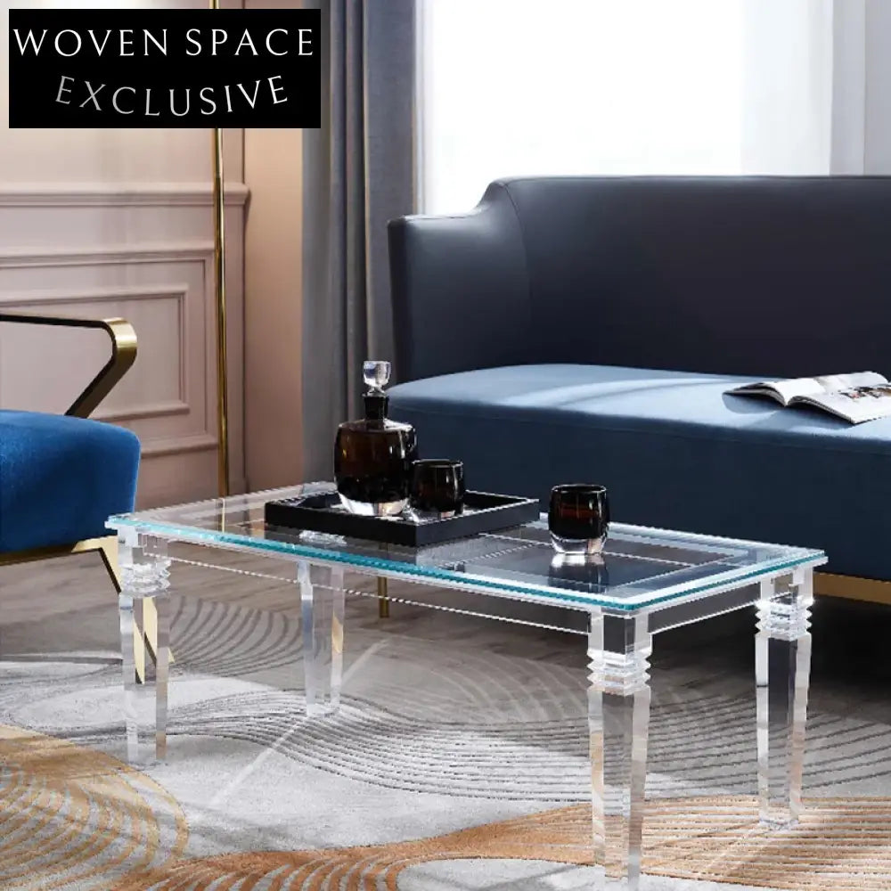 Modern Clear Acrylic Square Coffee Table for Living Rooms and Hotels ...