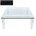 Modern Clear Acrylic Square Coffee Table for Living Rooms and Hotels