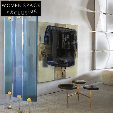 Modern Clear Acrylic Stainless Steel Art Deco Style Grand Entrance Room Divider