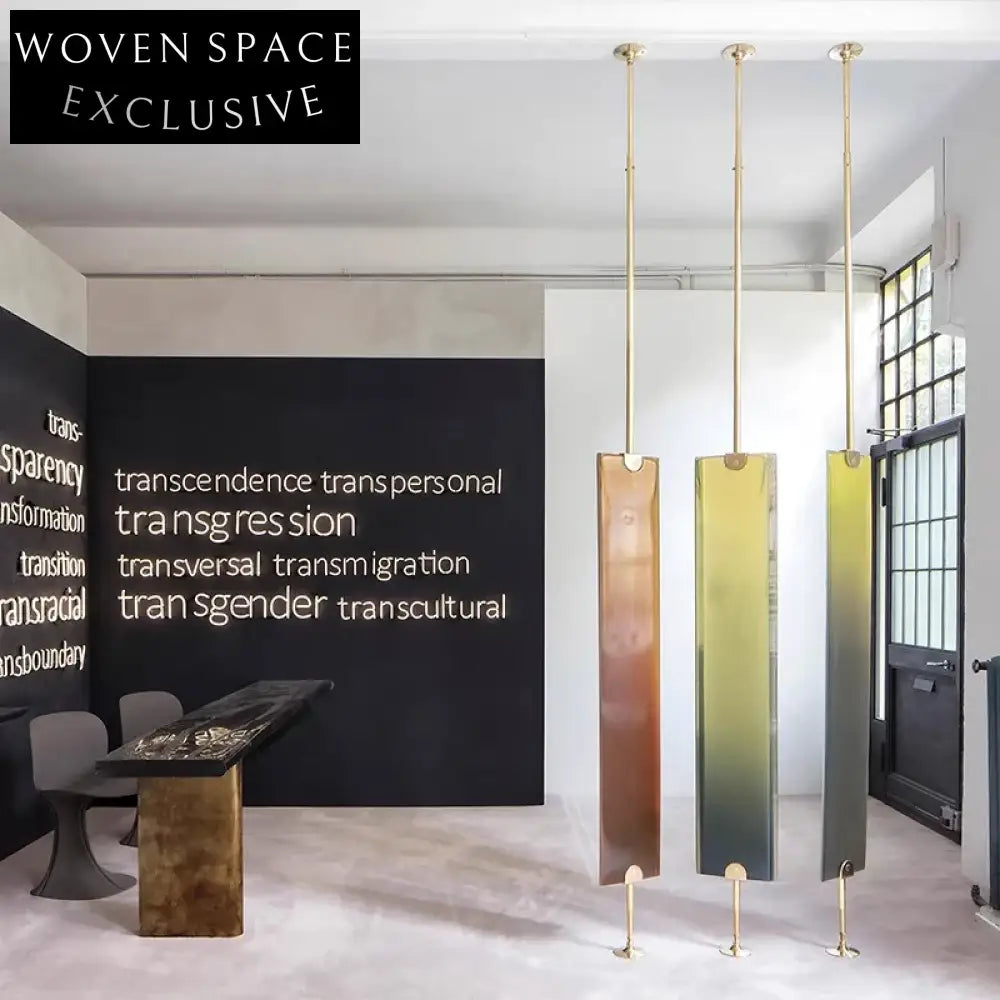 Modern Clear Acrylic Stainless Steel Art Deco Style Grand Entrance Room Divider