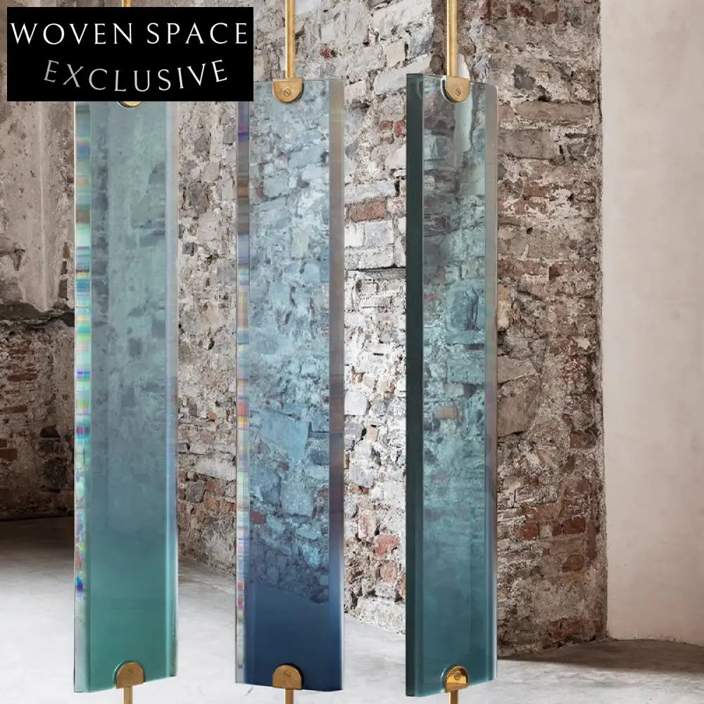 Modern Clear Acrylic Stainless Steel Art Deco Style Grand Entrance Room Divider