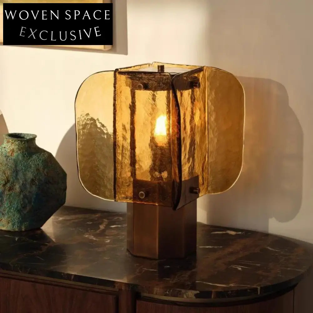 Modern Clear Glass LED Table Lamp for Elegant Bedroom & End Tables