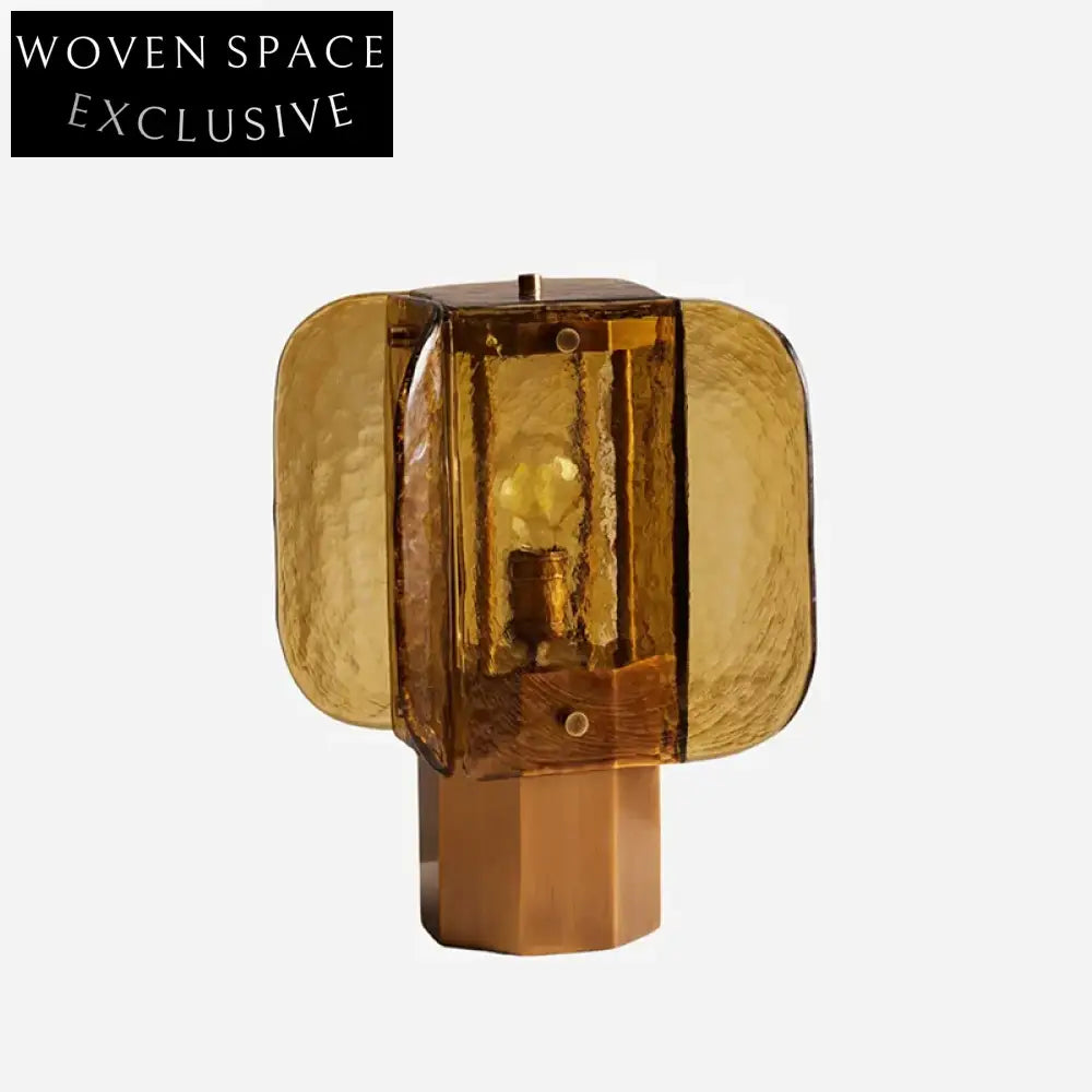 Modern Clear Glass LED Table Lamp for Elegant Bedroom & End Tables