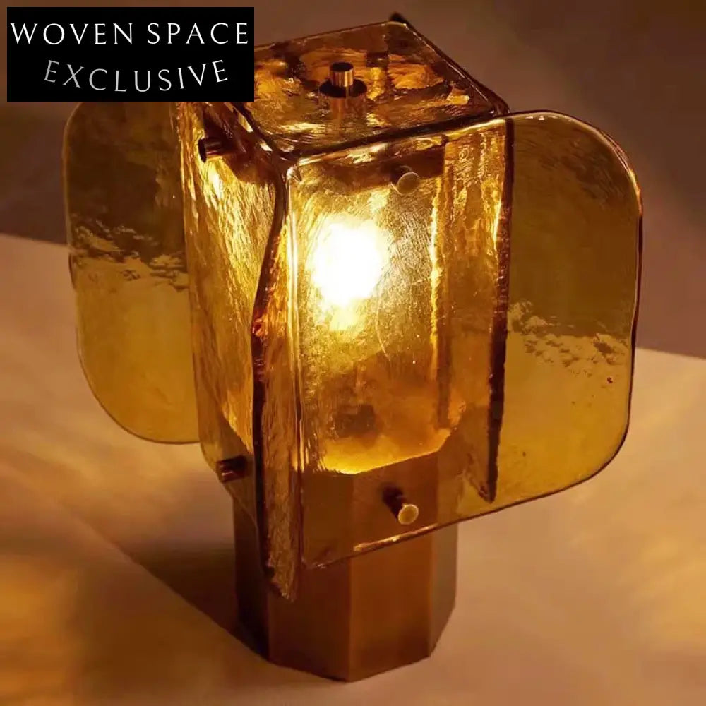 Modern Clear Glass LED Table Lamp for Elegant Bedroom & End Tables