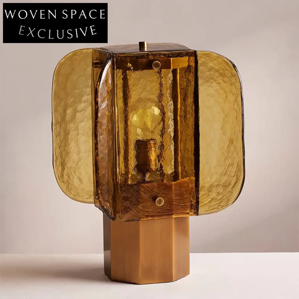 Modern Clear Glass LED Table Lamp for Elegant Bedroom & End Tables