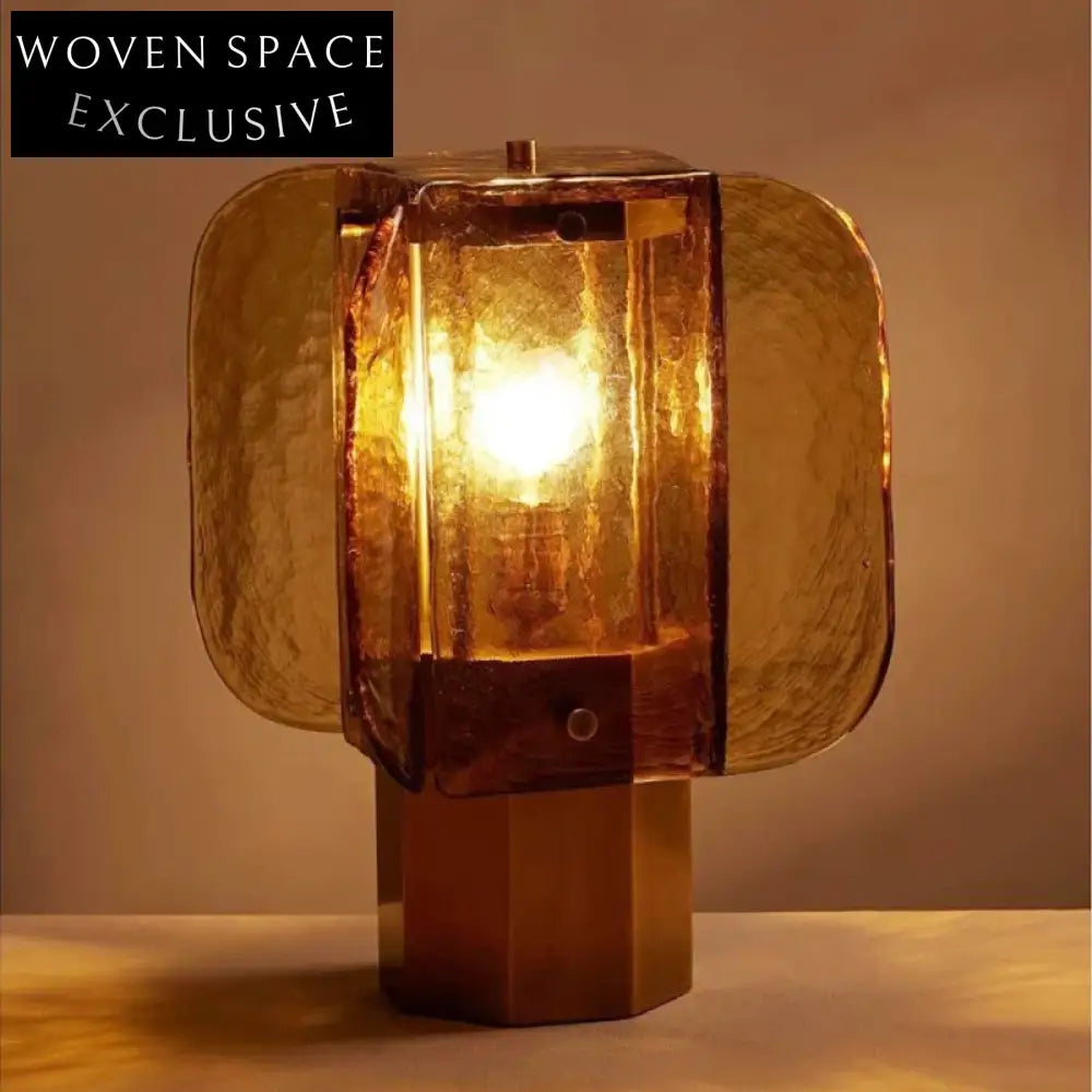 Modern Clear Glass LED Table Lamp for Elegant Bedroom & End Tables