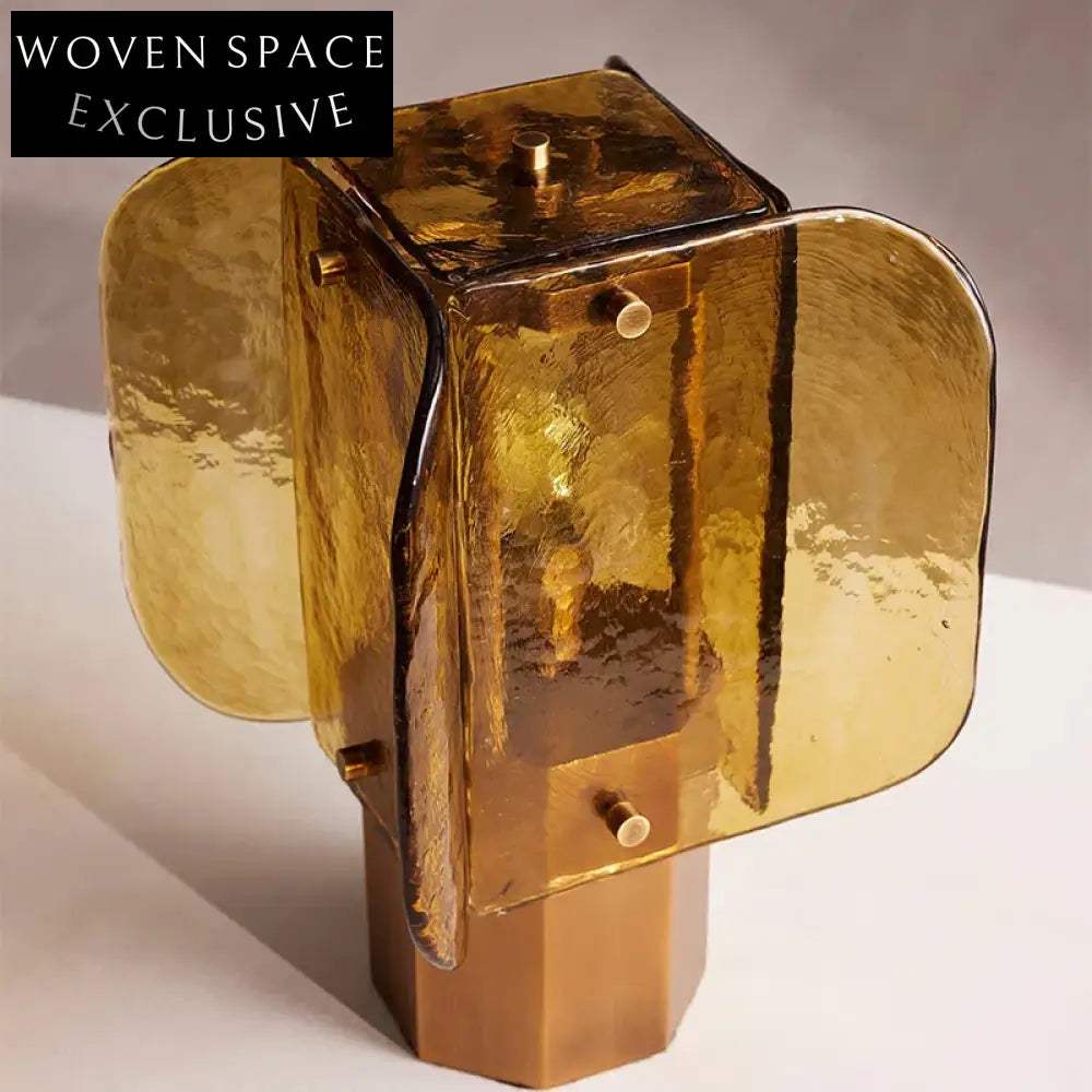 Modern Clear Glass LED Table Lamp for Elegant Bedroom & End Tables