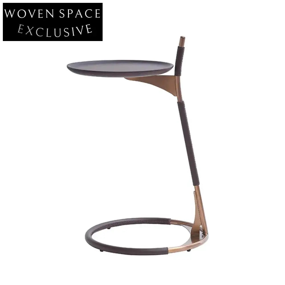 Modern Clear Glass Round Coffee Table with Black Metal Legs