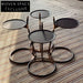 Modern Clear Glass Round Coffee Table with Black Metal Legs