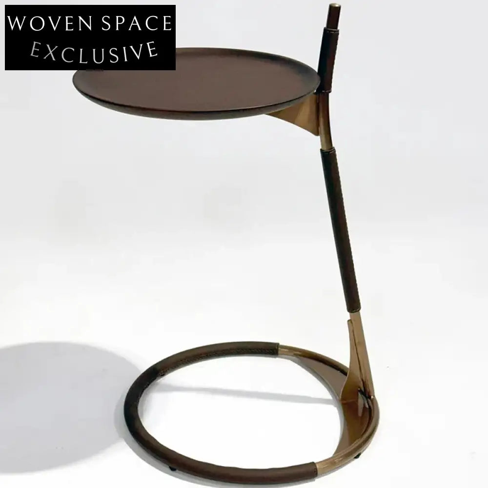 Modern Clear Glass Round Coffee Table with Black Metal Legs